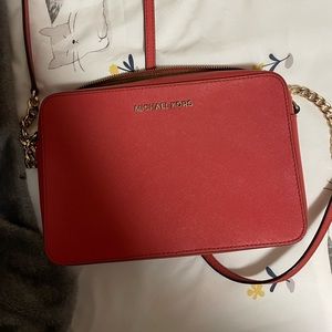 Bright Coral Michael Kors cross body bag